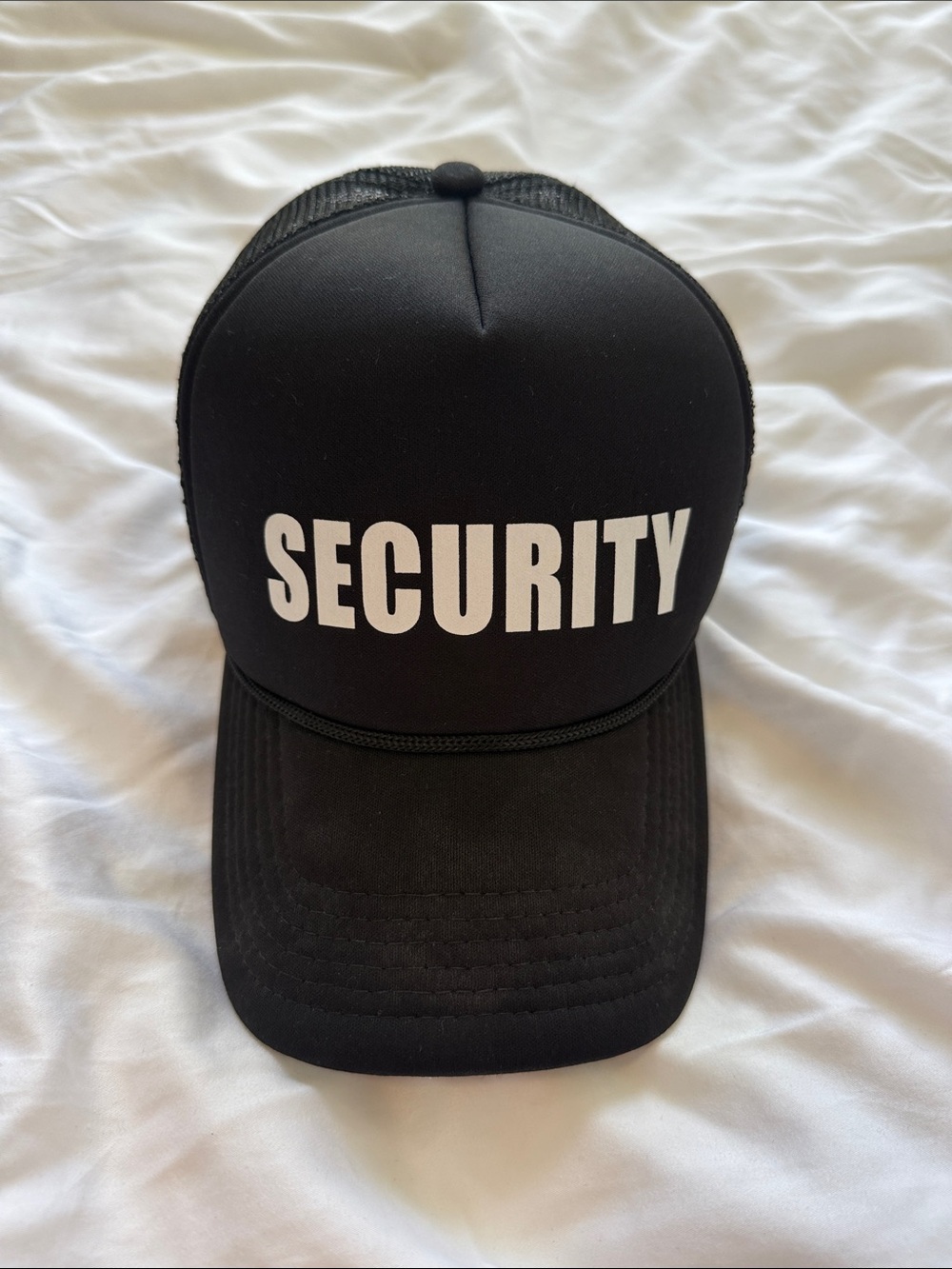 Security SnapBack Hat Black White Womens